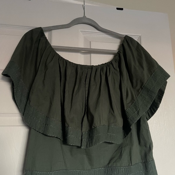 NWT, Elegant Green Ruffled Women's Top - Mirth Pondicherry Top - Picture 2 of 7